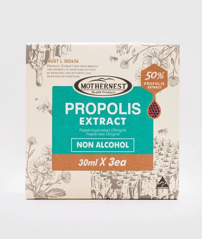 Mothernest Propolis Extract 50% Non-Alcohol Tincture 30ml x 3 Pack