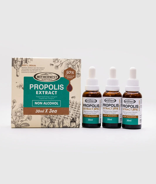 Mothernest Propolis Extract 50% Non-Alcohol Tincture 30ml x 3 Pack