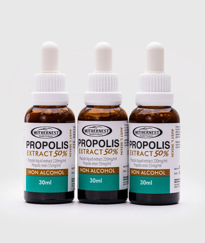 Mothernest Propolis Extract 50% Non-Alcohol Tincture 30ml x 3 Pack