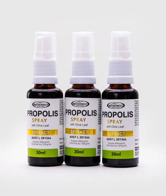 Mothernest Propolis Ext 40% Spray + Olive Leaf (30ml x 3 Pack)