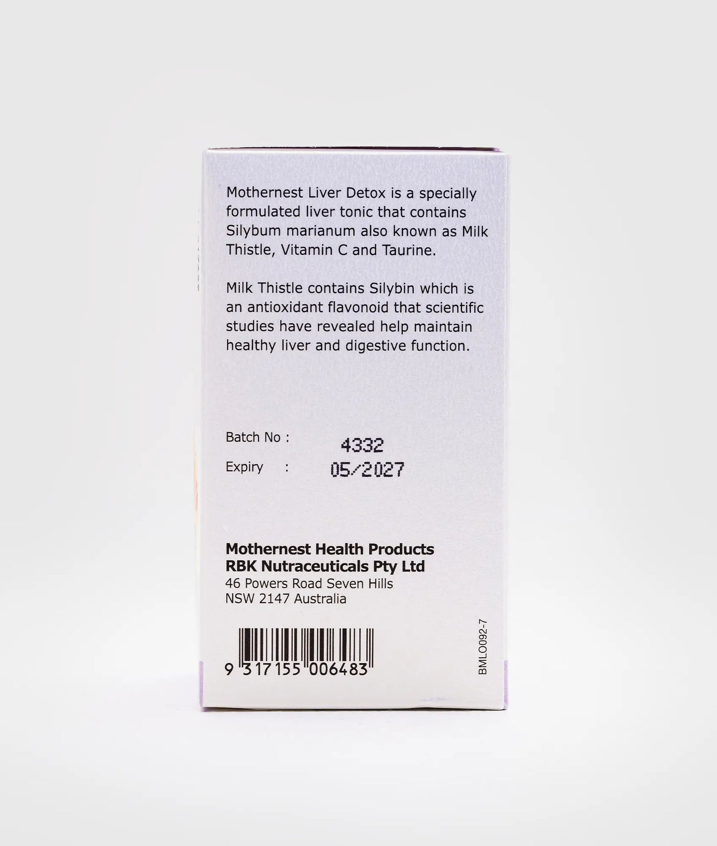 Mothernest Liver Detox with Milk Thistle 60 Caps