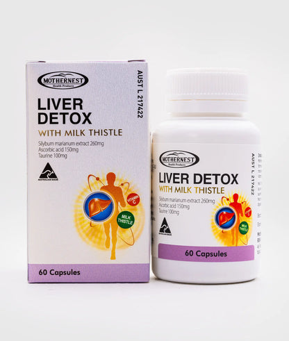 Mothernest Liver Detox with Milk Thistle 60 Caps