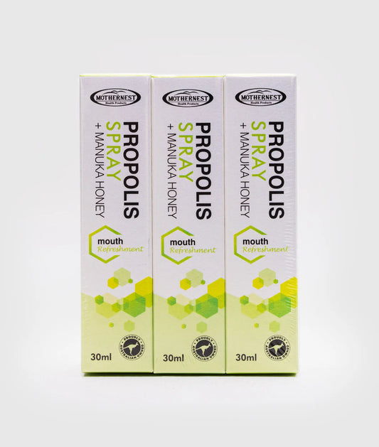 Mothernest Propolis Spray + Manuka Honey (30ml x 3 Pack)