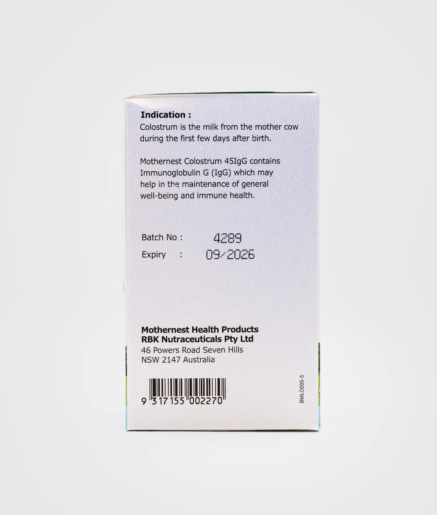 Mothernest Colostrum 45IgG 300tabs