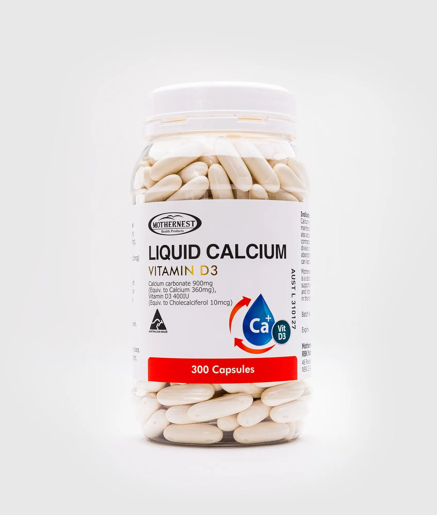 Mothernest Liquid Calcium + Vitamin D3 300 Caps