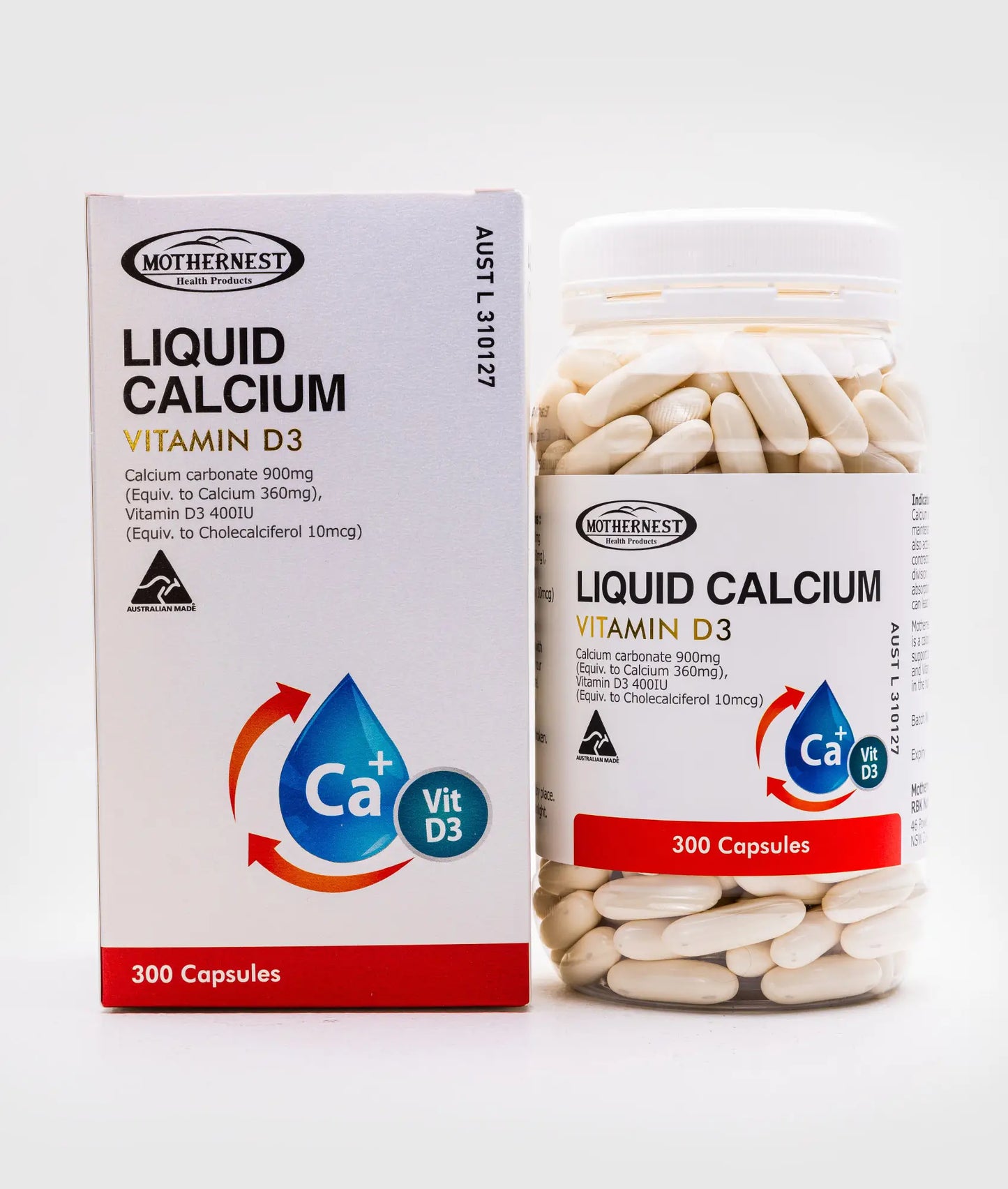 Mothernest Liquid Calcium + Vitamin D3 300 Caps
