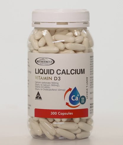 Mothernest Liquid Calcium + Vitamin D3 300 Caps