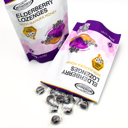 Mothernest Elderberry Lozenges with Manuka Honey 250g